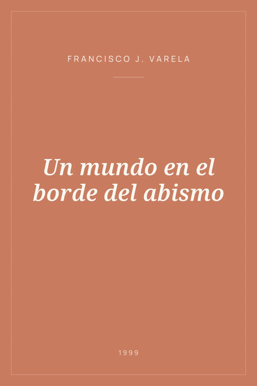 Portada de Un mundo en el borde del abismo