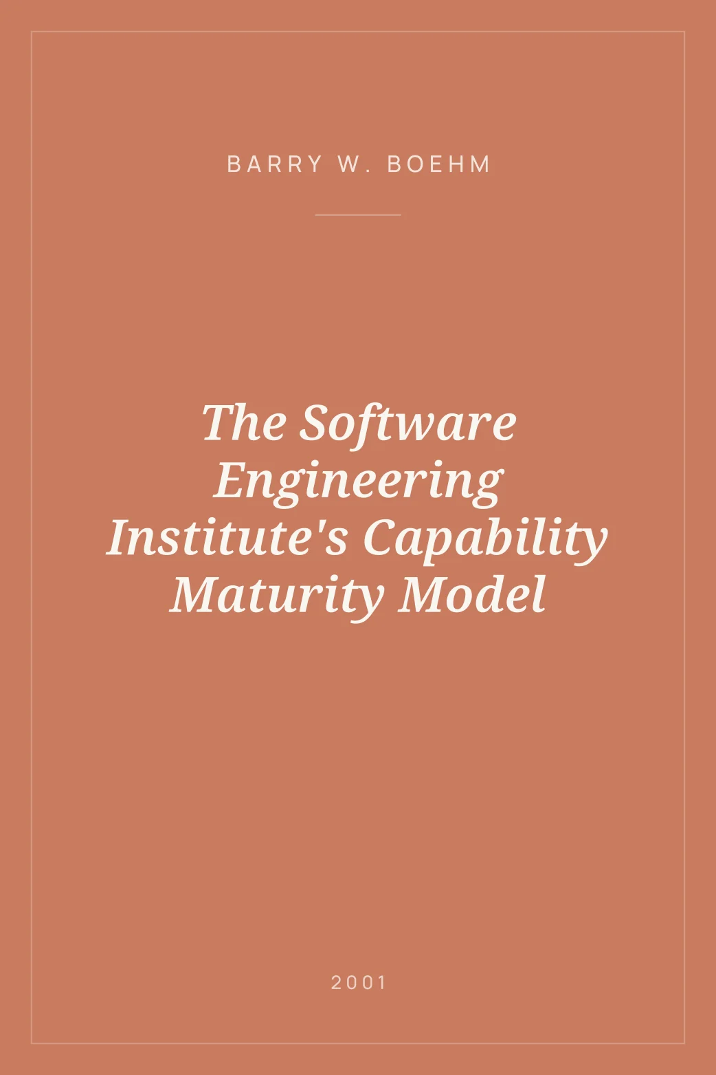 Portada de The Software Engineering Institute's Capability Maturity Model