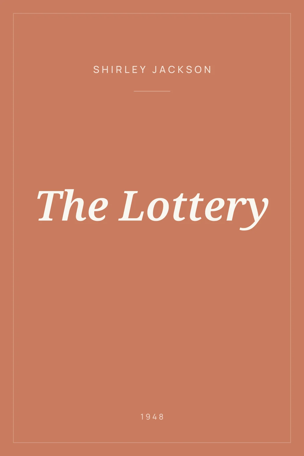Portada de The Lottery
