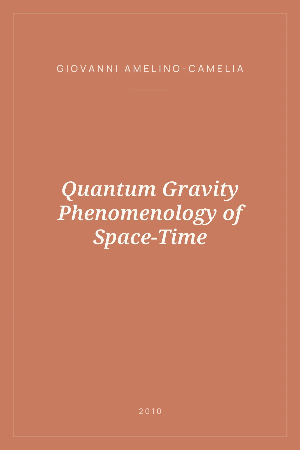 Portada de Quantum Gravity Phenomenology of Space-Time