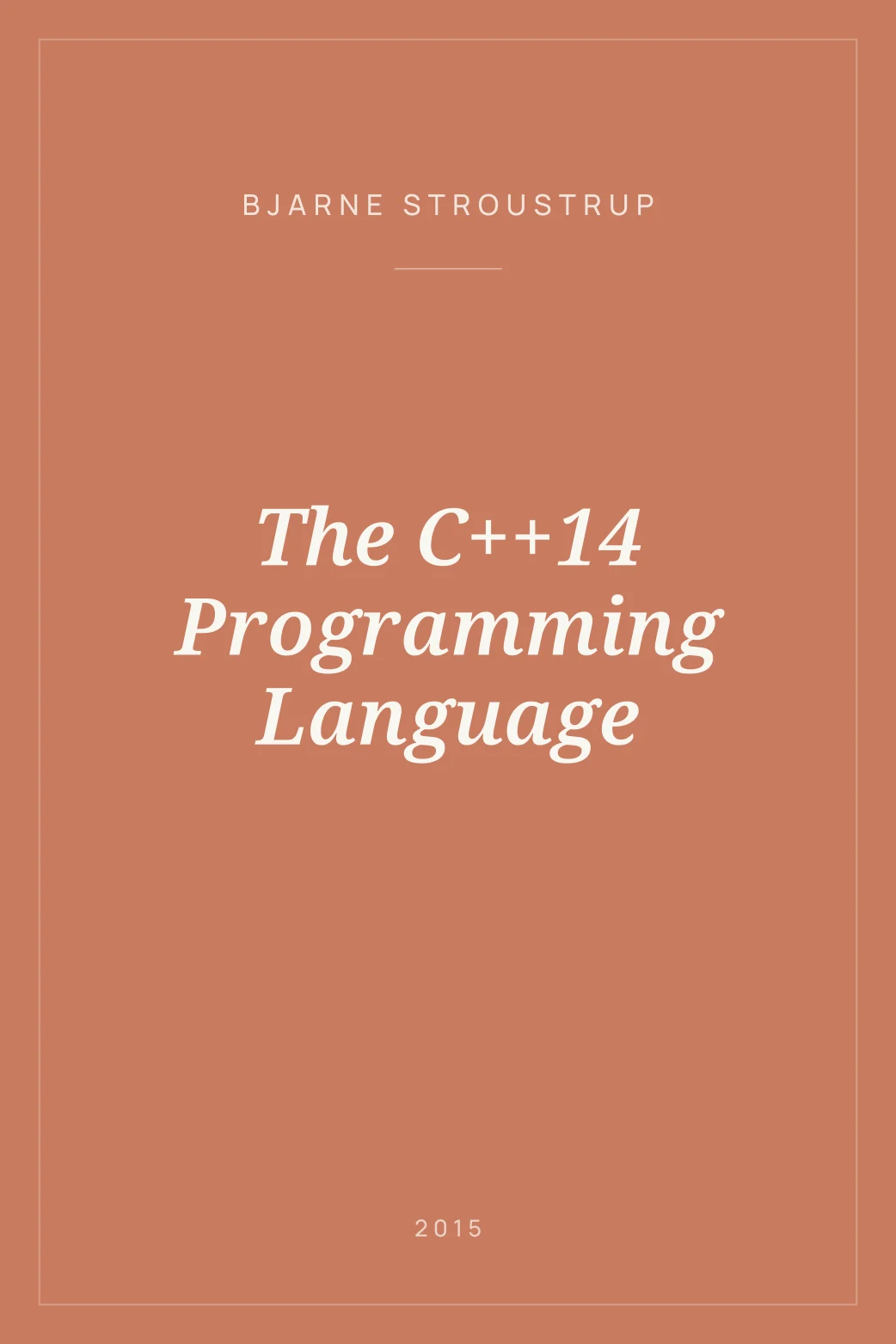 Portada de The C++14 Programming Language