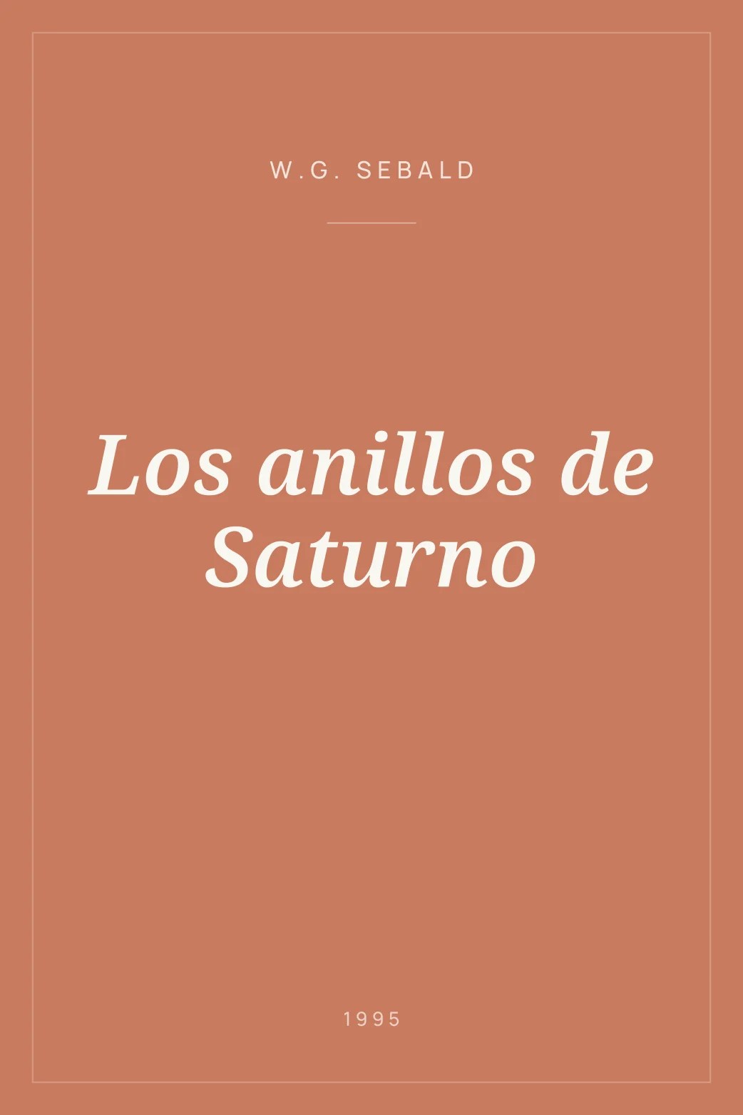Portada de Los anillos de Saturno
