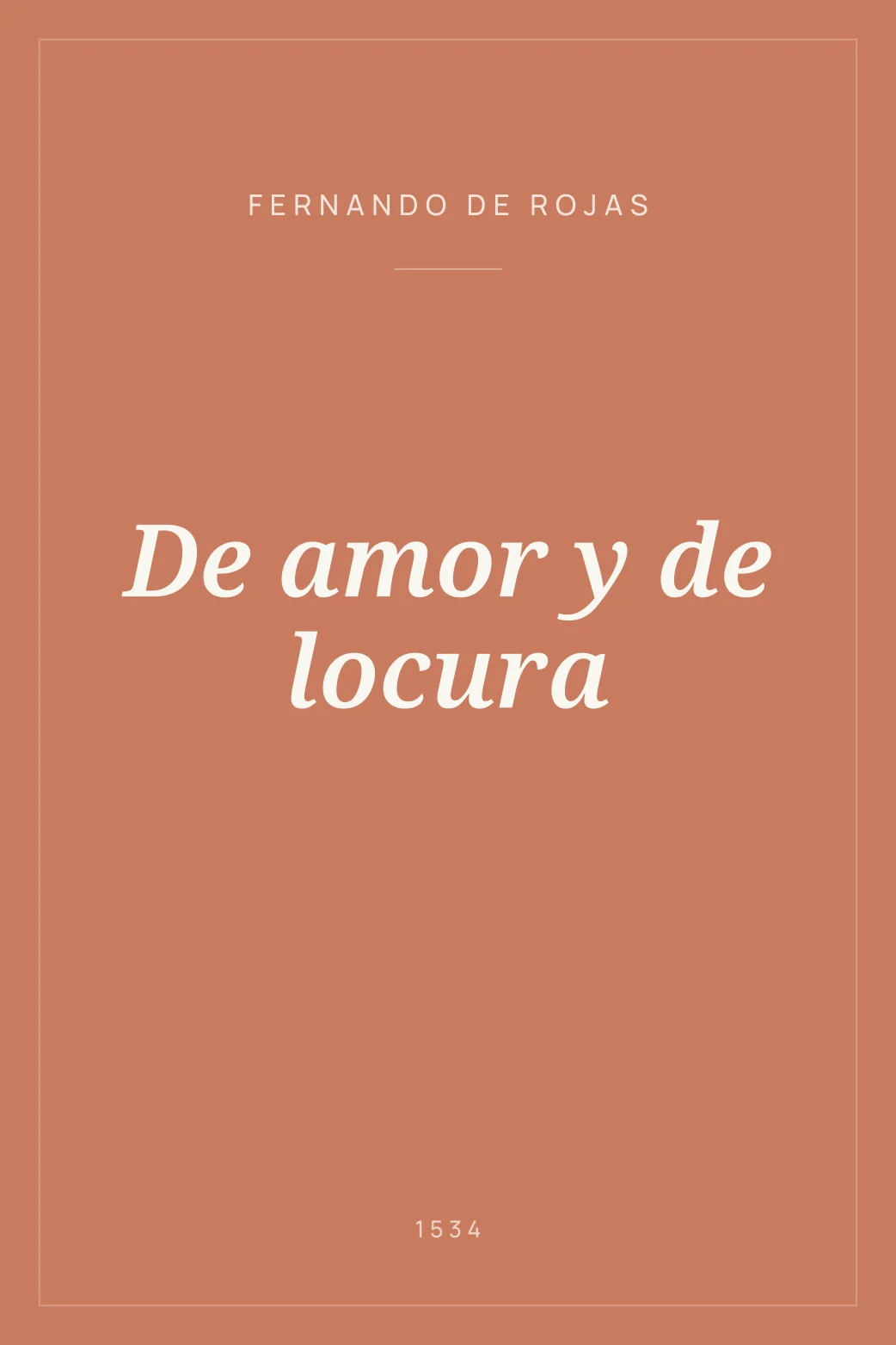 Portada de De amor y de locura
