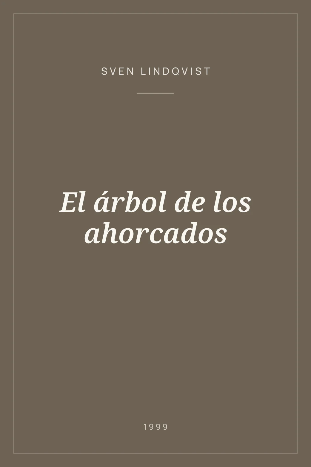 Portada de El árbol de los ahorcados