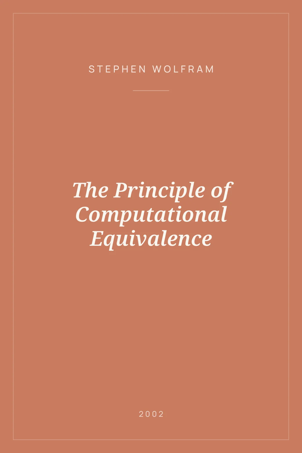 Portada de The Principle of Computational Equivalence