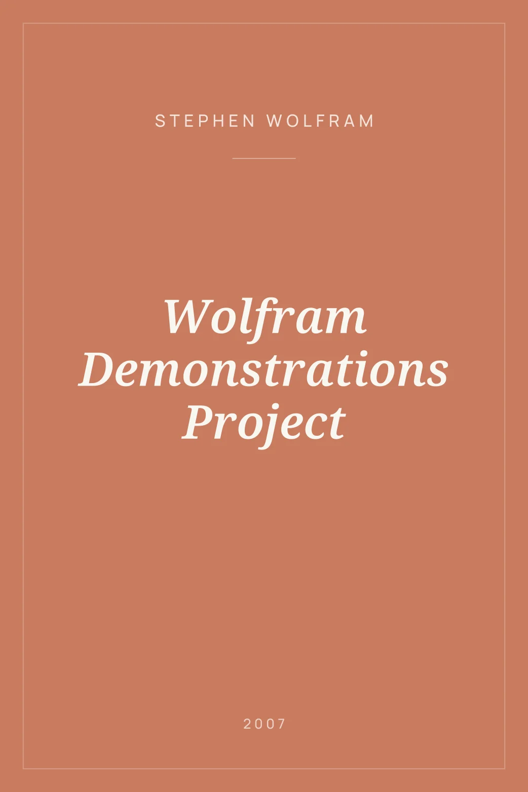 Portada de Wolfram Demonstrations Project