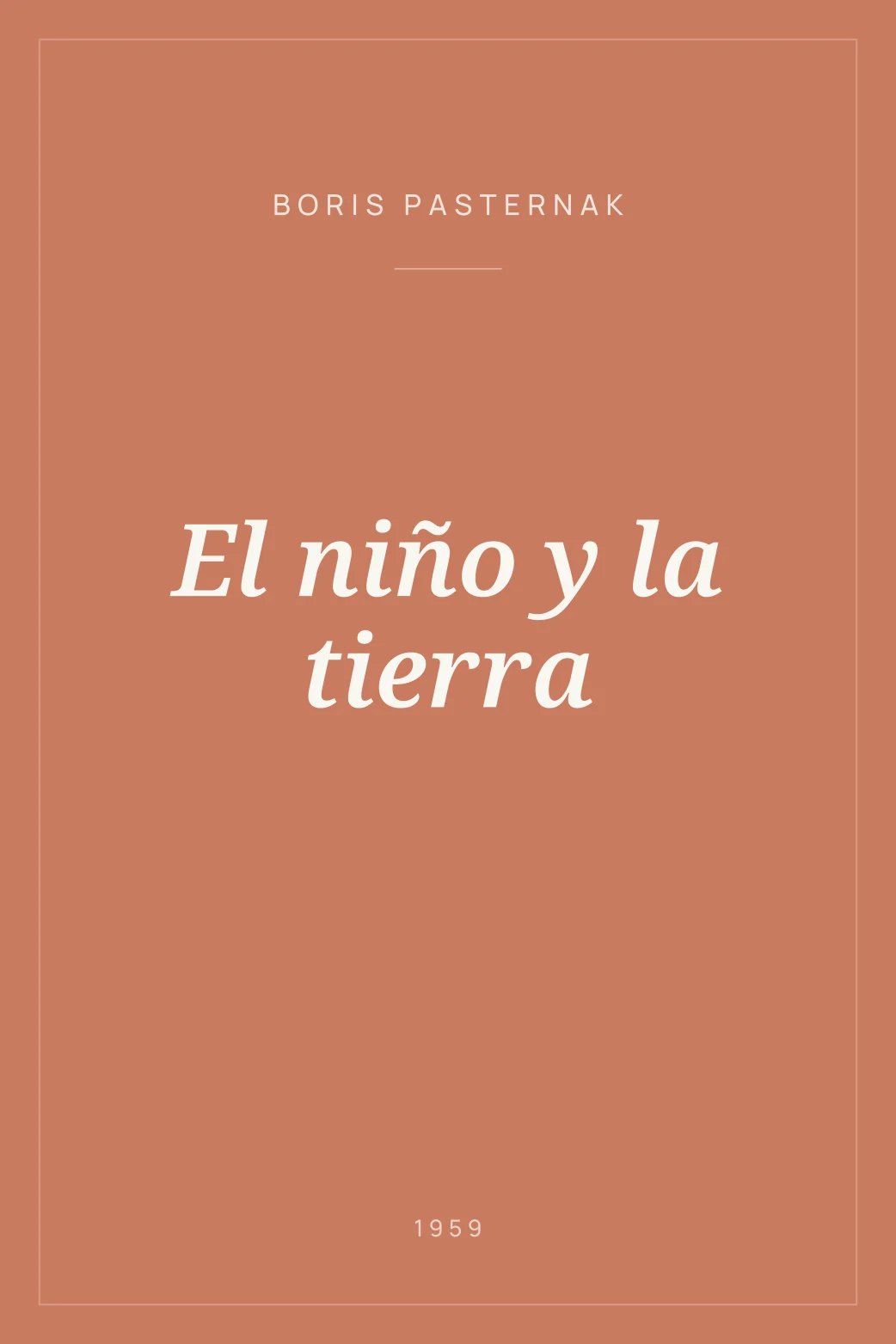 Portada de El niño y la tierra