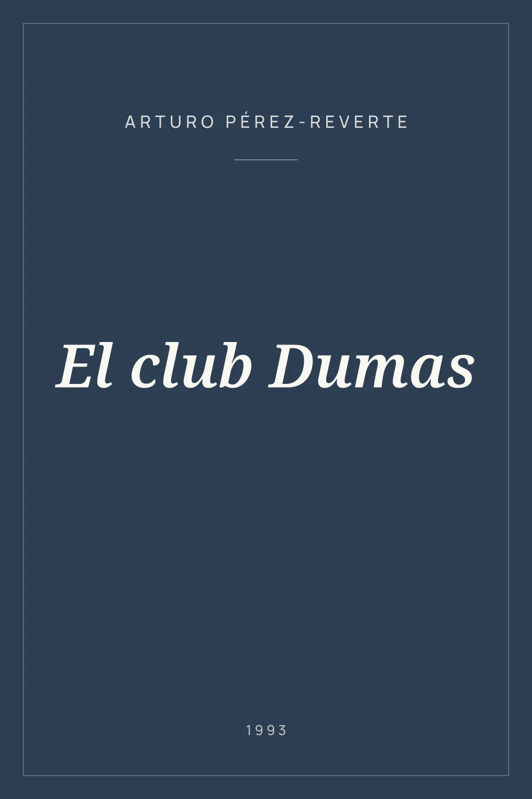 Portada de El club Dumas