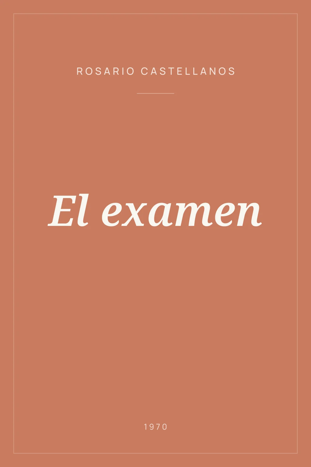 Portada de El examen