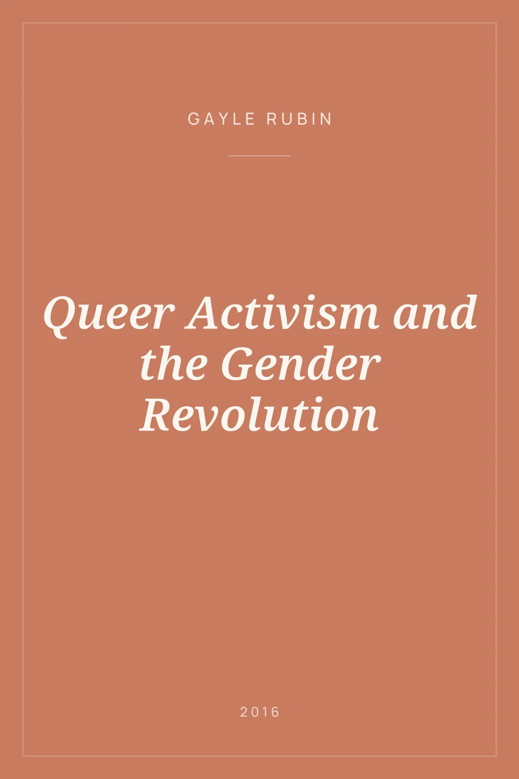 Portada de Queer Activism and the Gender Revolution