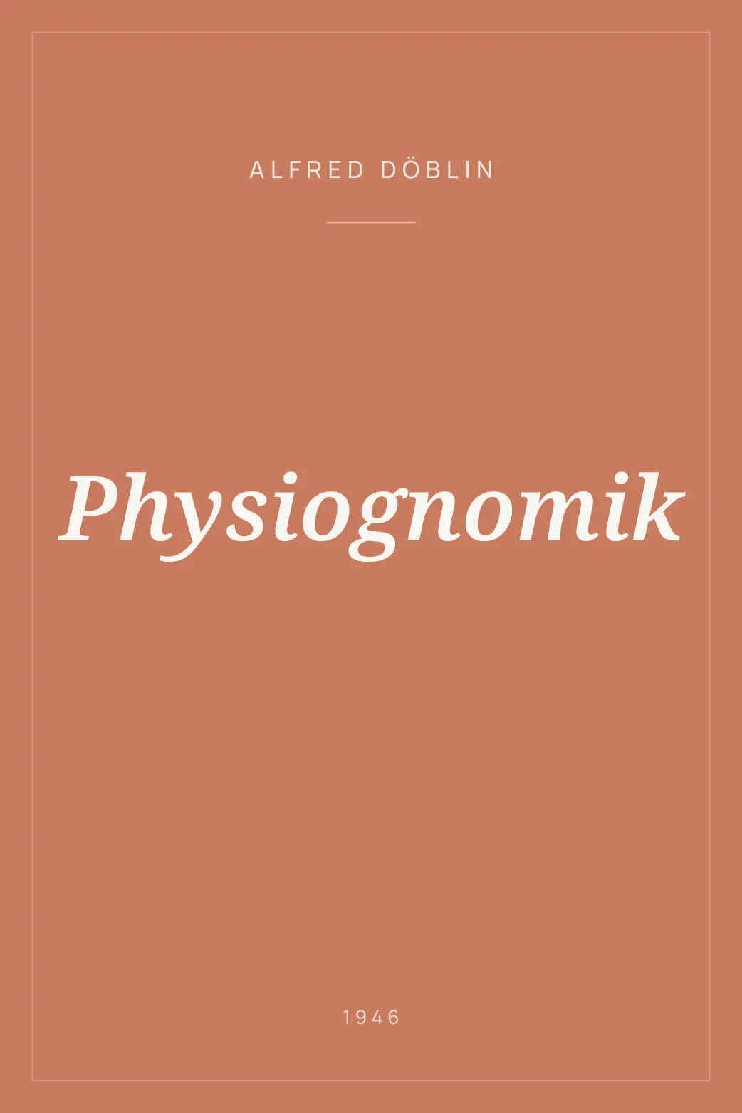 Portada de Physiognomik