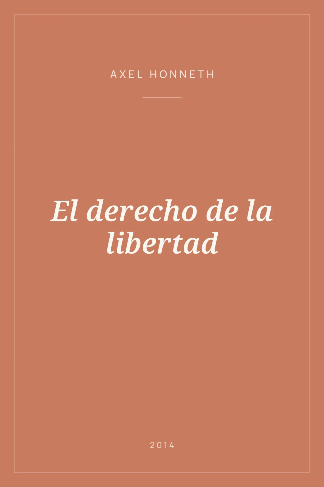 Portada de El derecho de la libertad