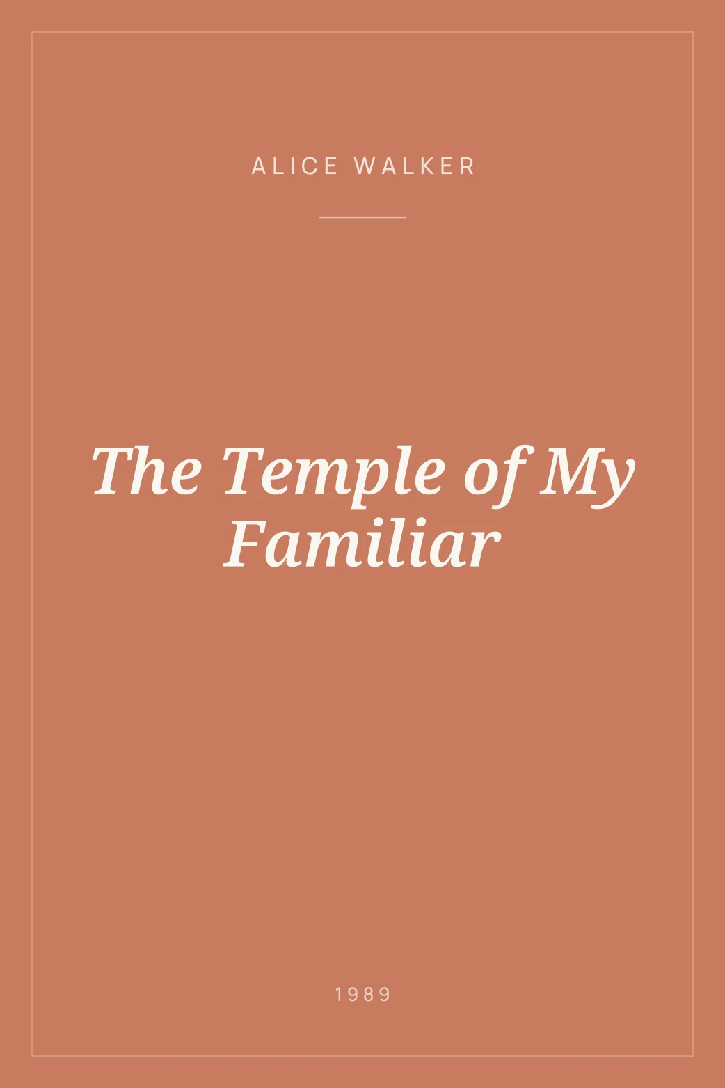 Portada de The Temple of My Familiar