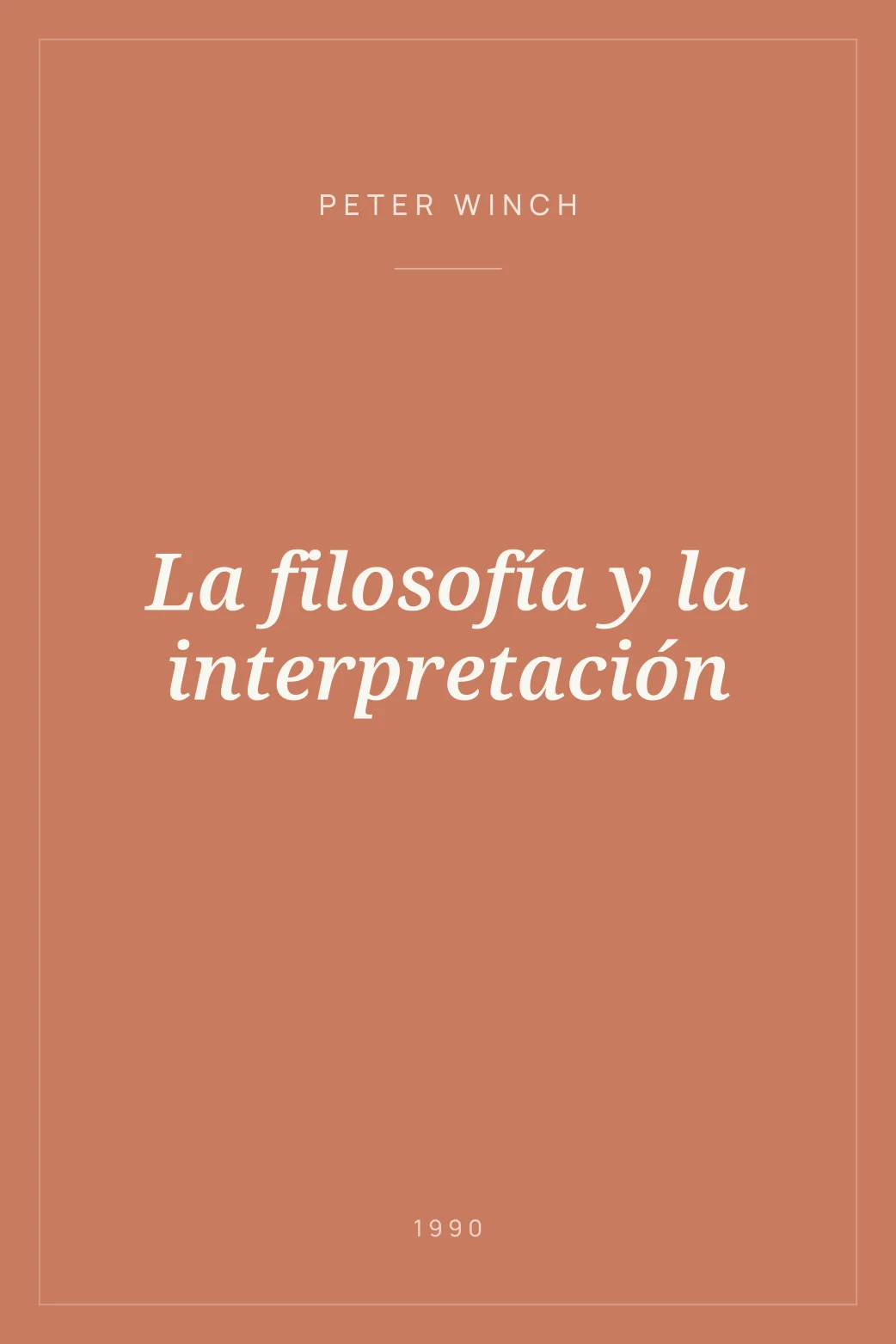 Portada de La filosofía y la interpretación