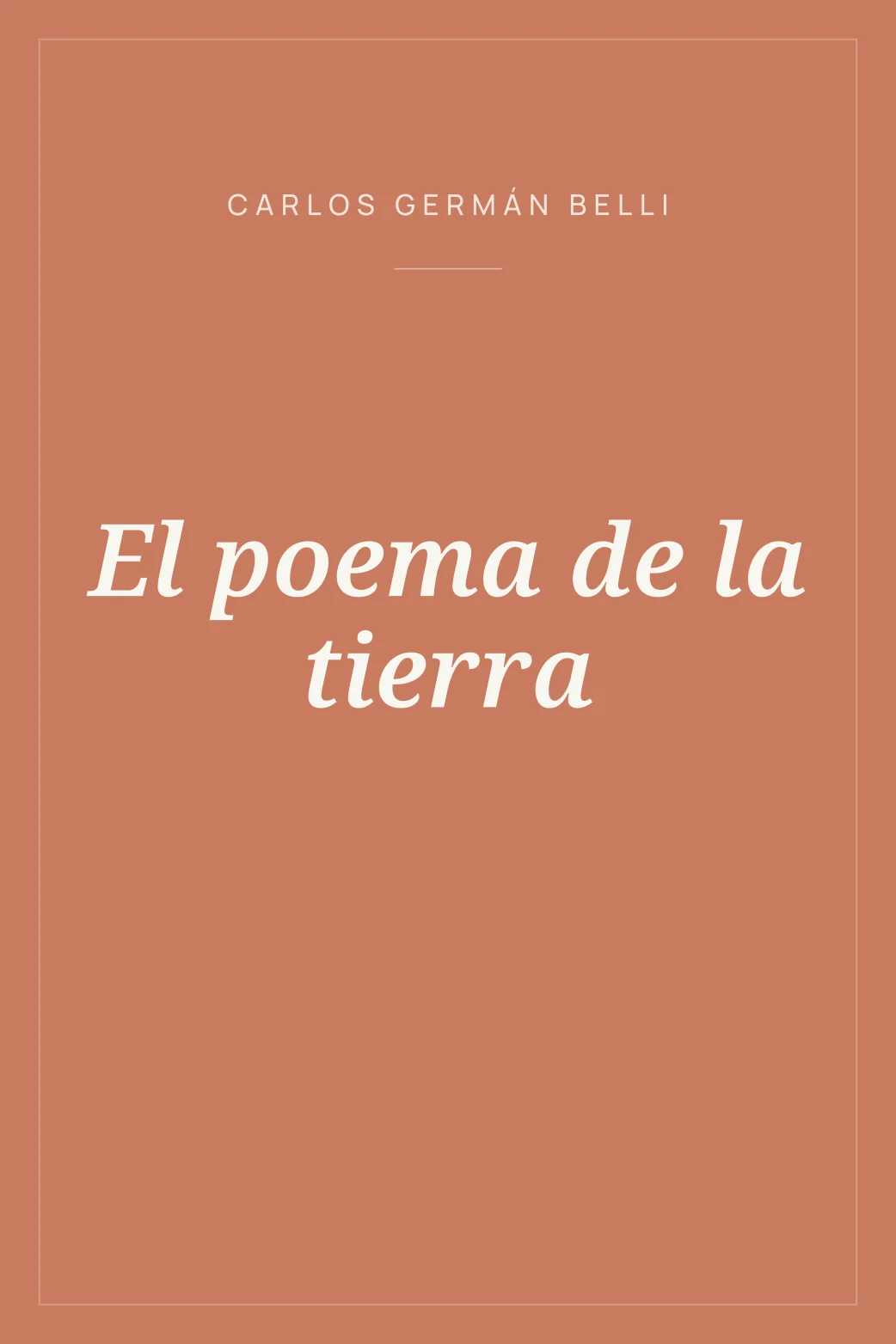 Portada de El poema de la tierra