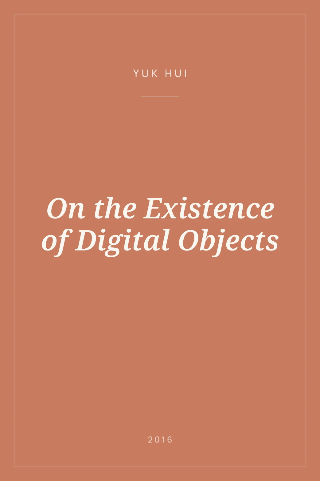 Portada de On the Existence of Digital Objects