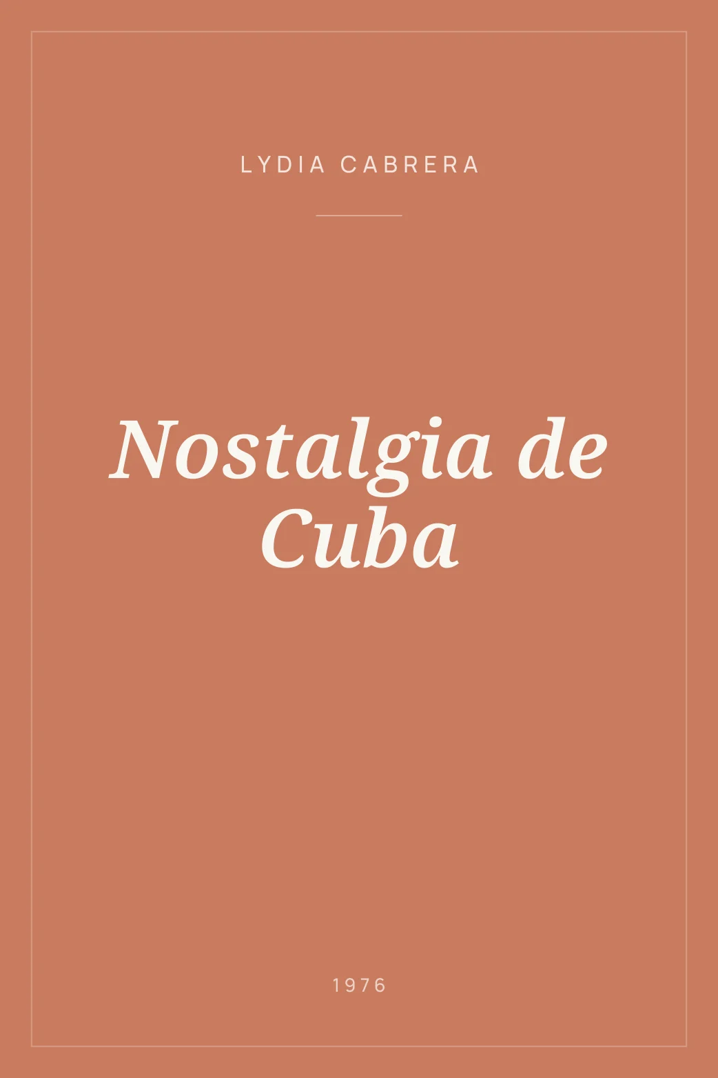 Portada de Nostalgia de Cuba