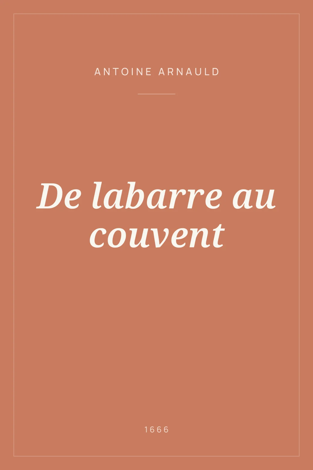 Portada de De labarre au couvent