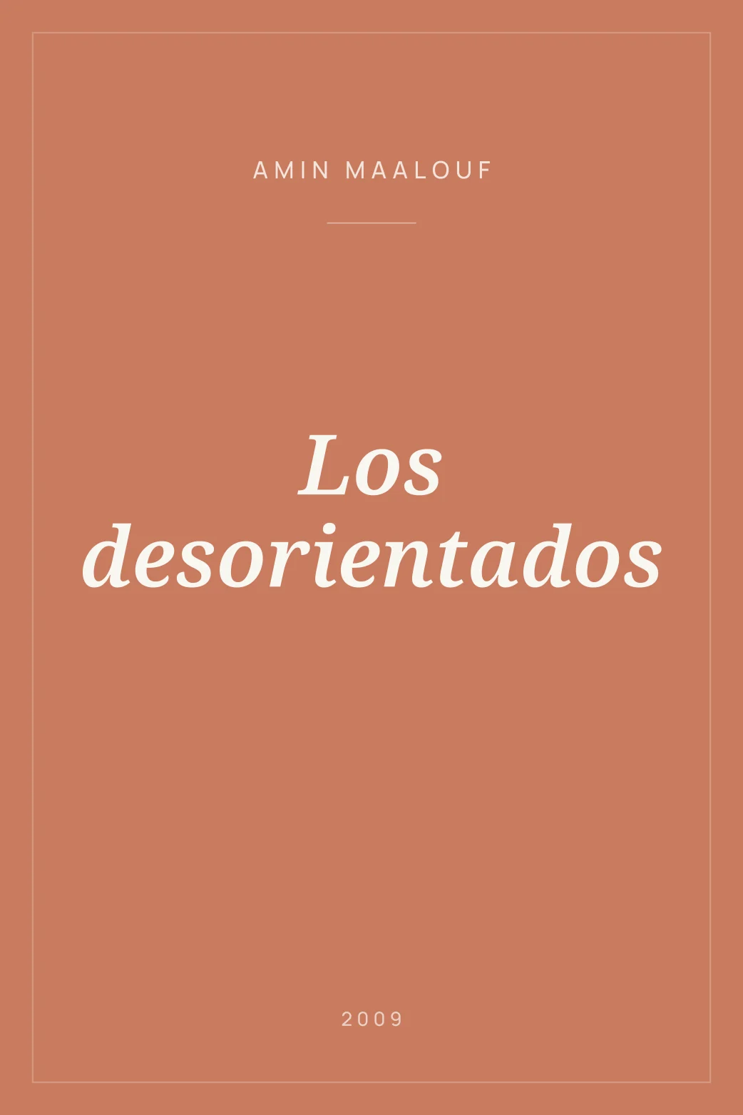 Portada de Los desorientados