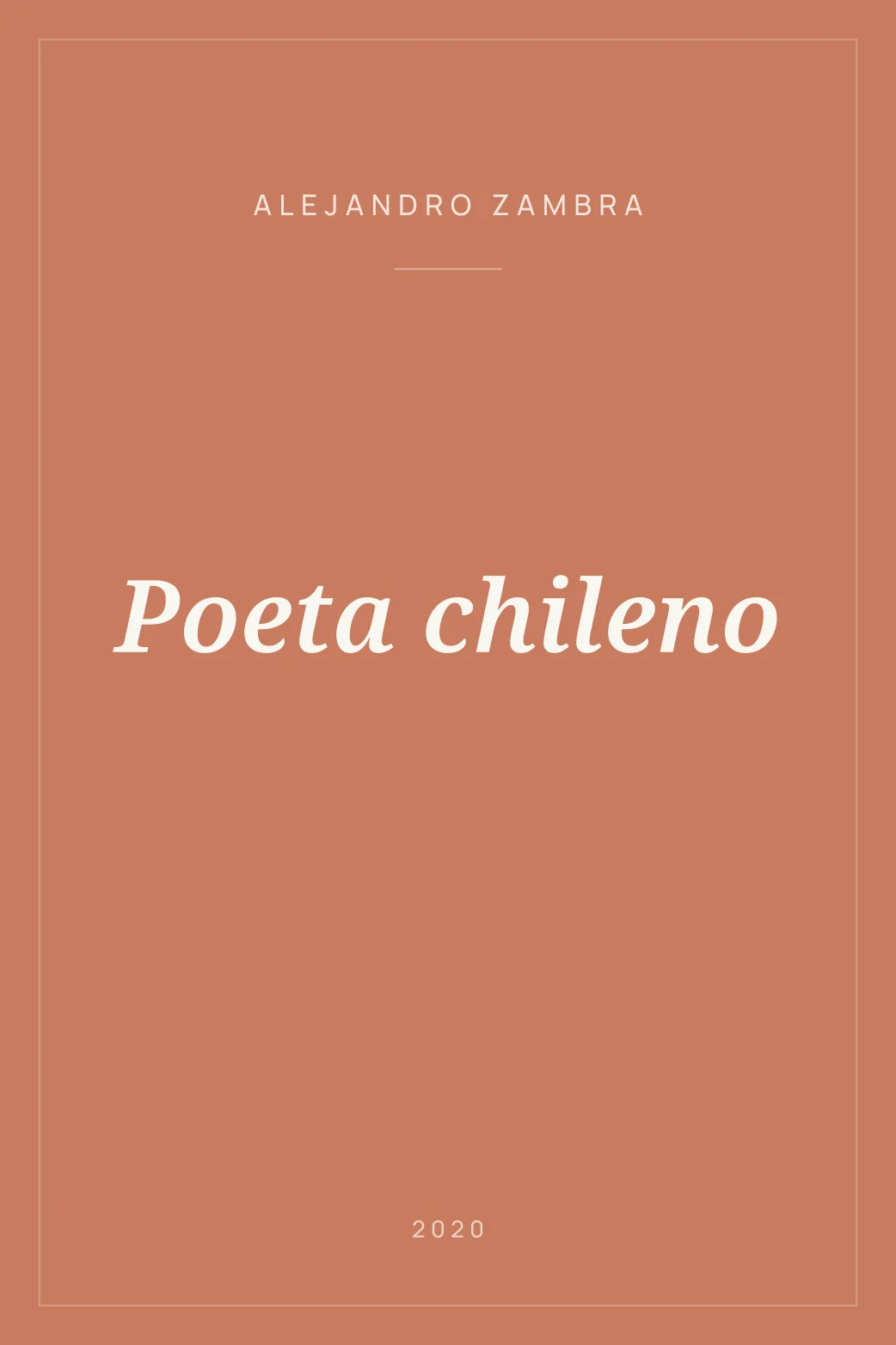 Portada de Poeta chileno