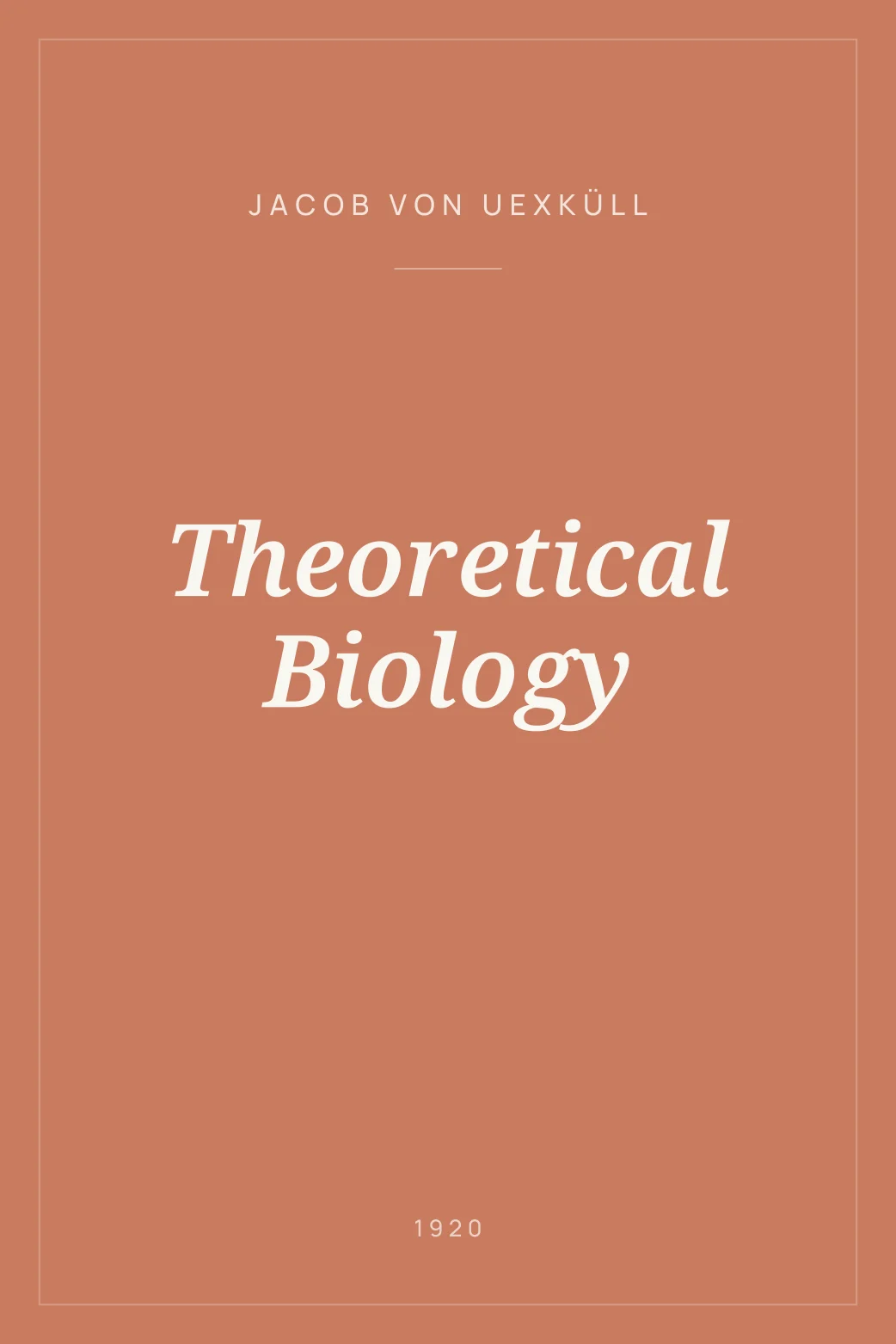 Portada de Theoretical Biology