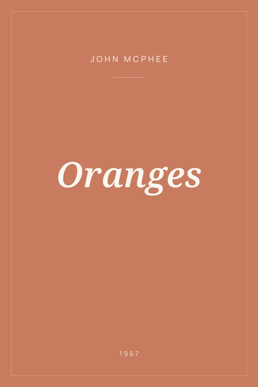 Portada de Oranges