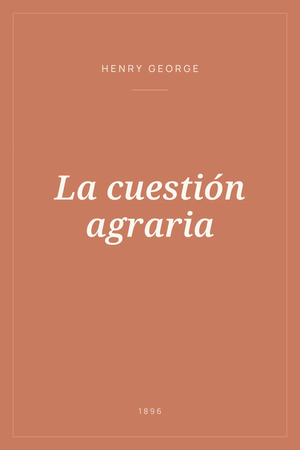 Portada de La cuestión agraria