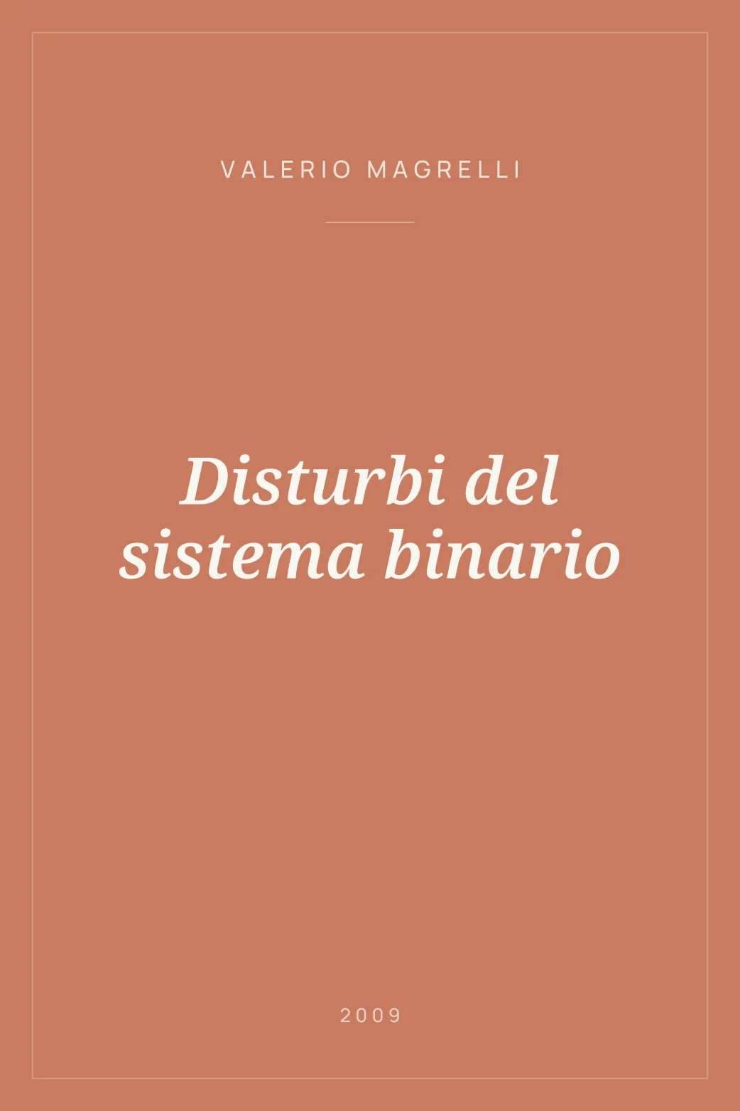 Portada de Disturbi del sistema binario