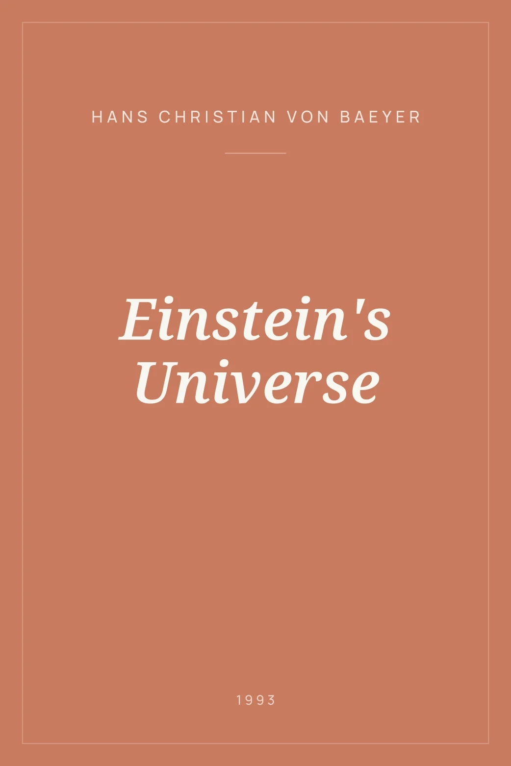Portada de Einstein's Universe