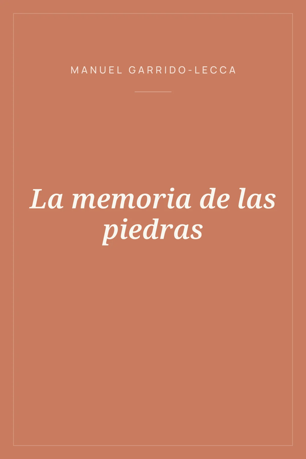 Portada de La memoria de las piedras