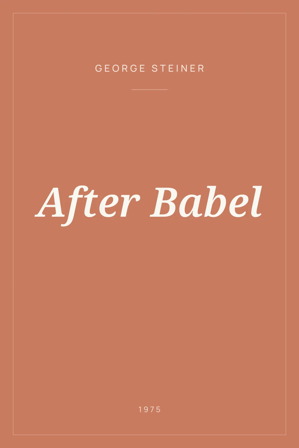 Portada de After Babel