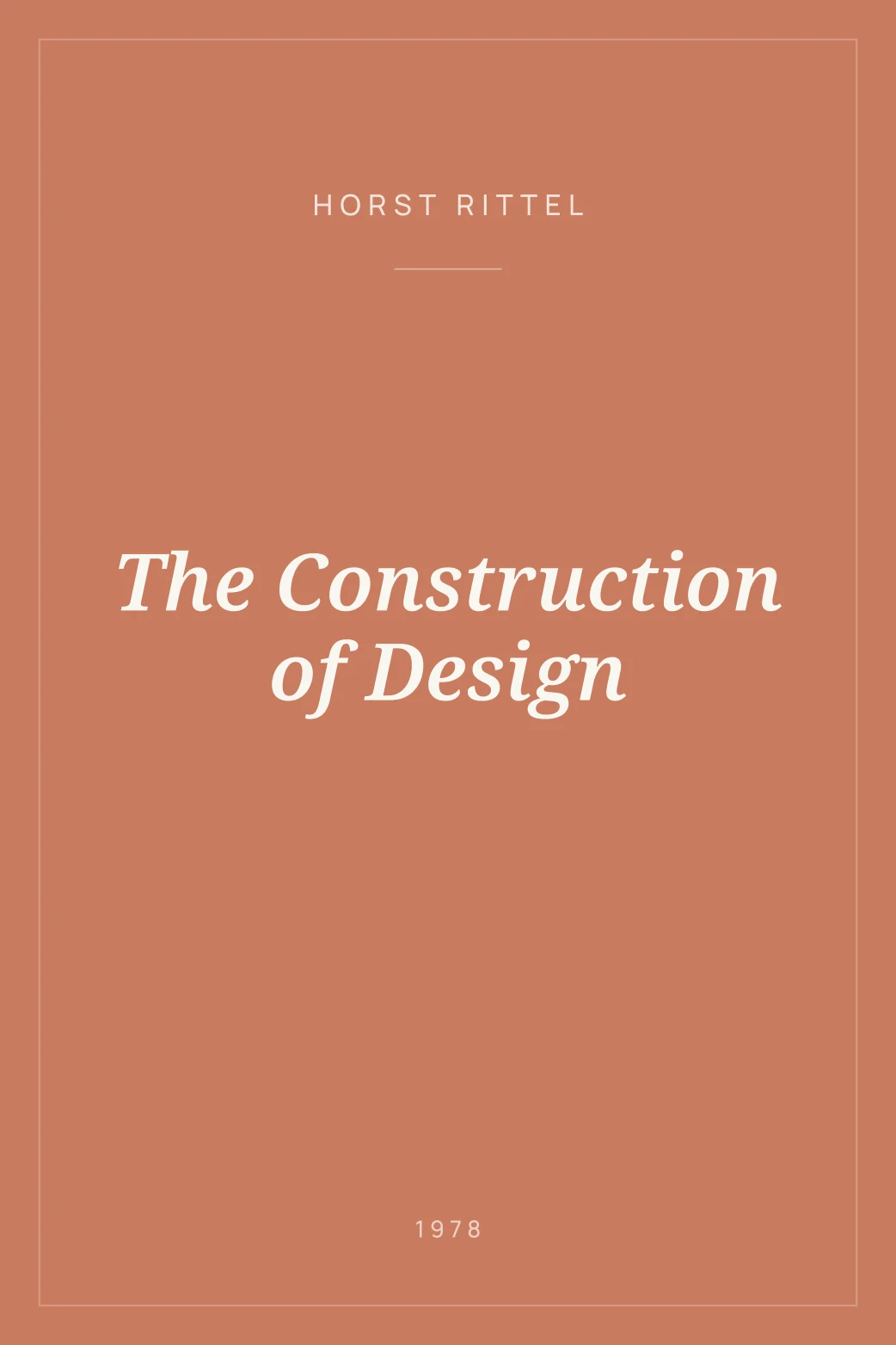 Portada de The Construction of Design
