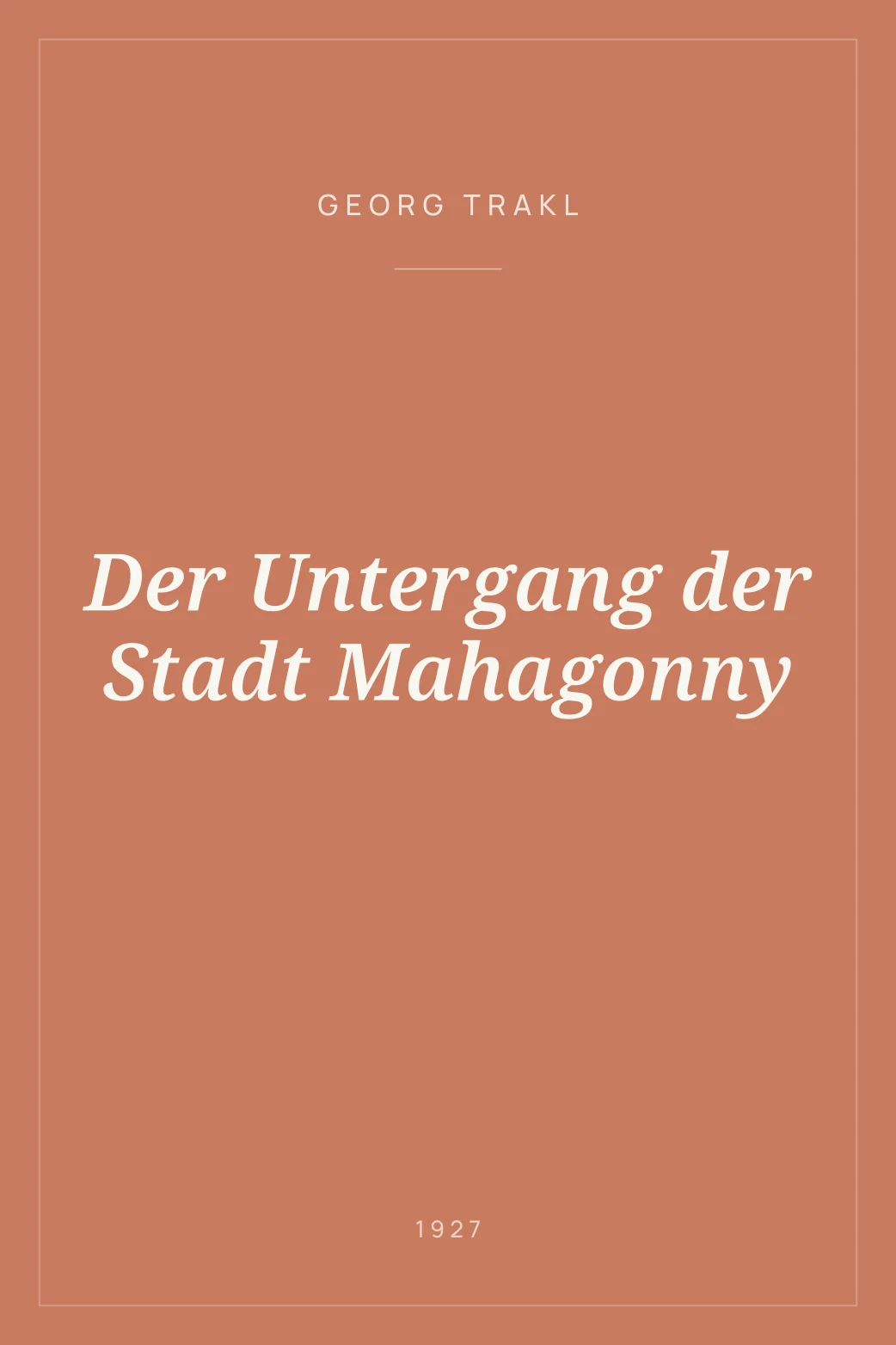Portada de Der Untergang der Stadt Mahagonny