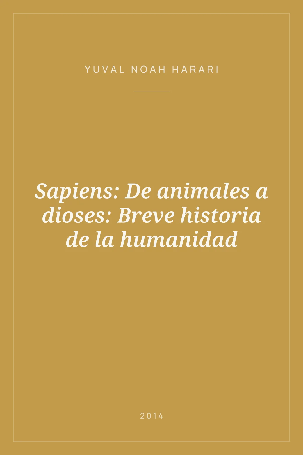 Portada de Sapiens: De animales a dioses: Breve historia de la humanidad