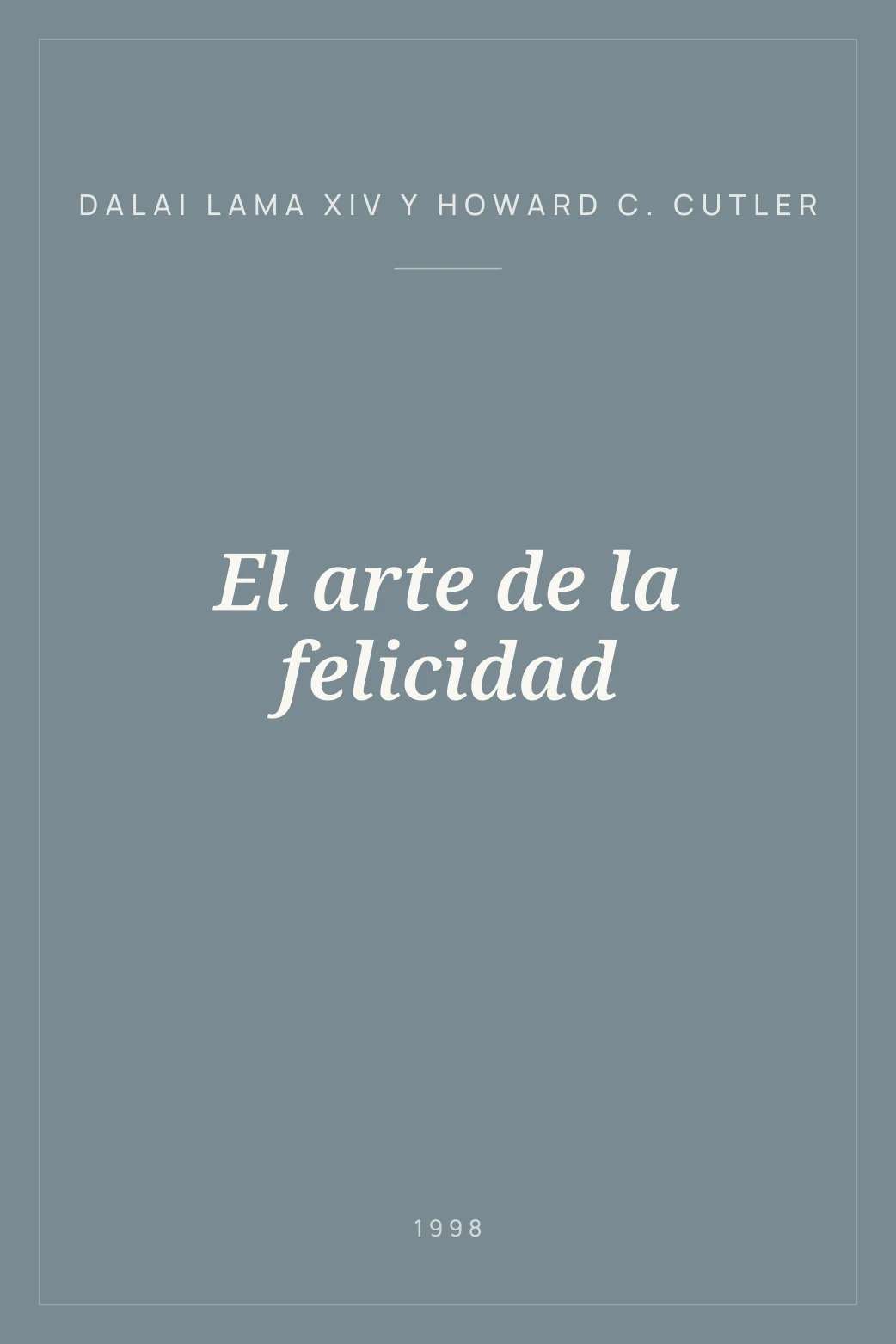 Portada de El arte de la felicidad