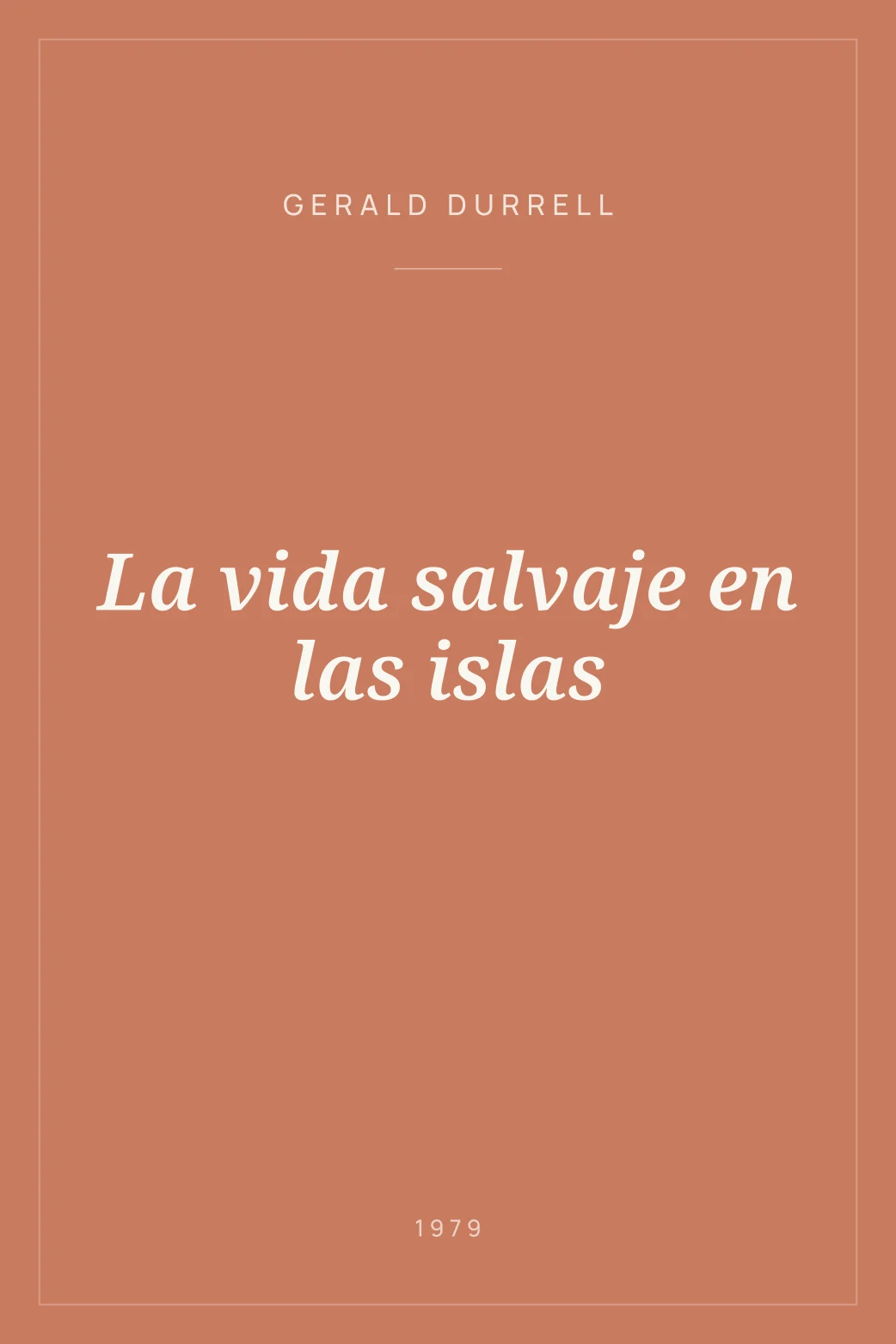 Portada de La vida salvaje en las islas