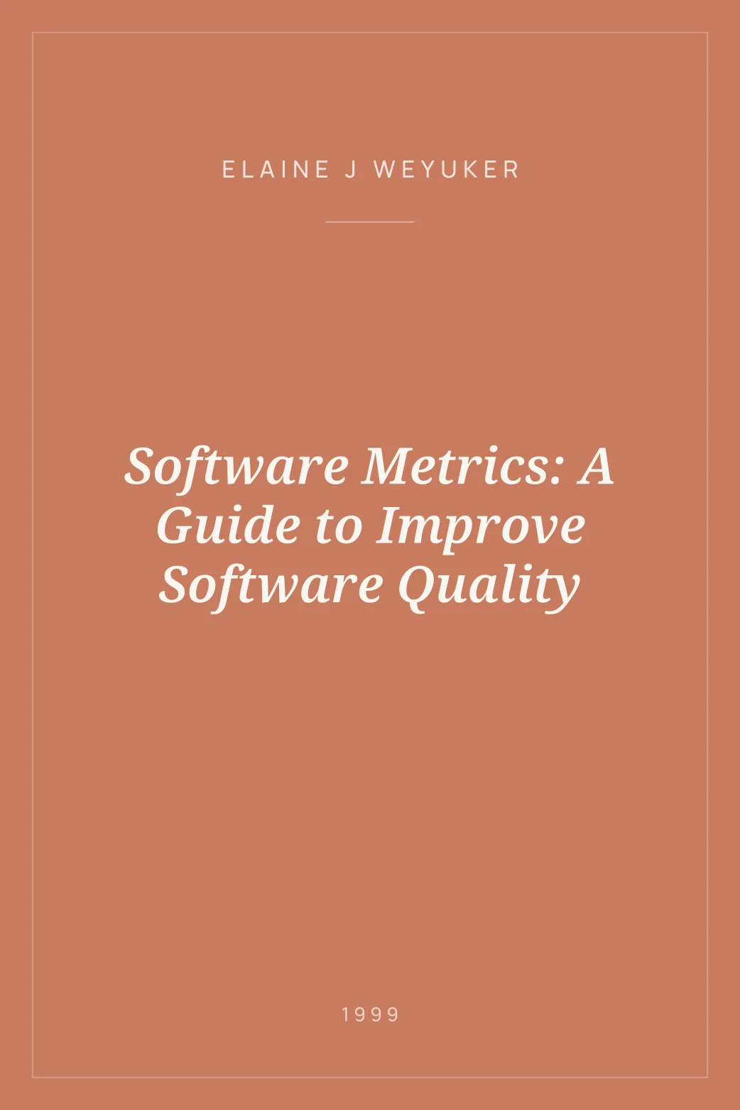 Portada de Software Metrics: A Guide to Improve Software Quality