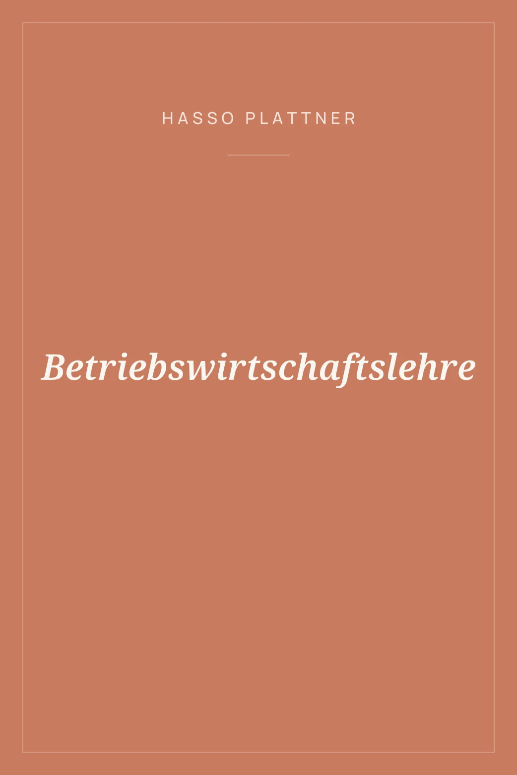 Portada de Betriebswirtschaftslehre