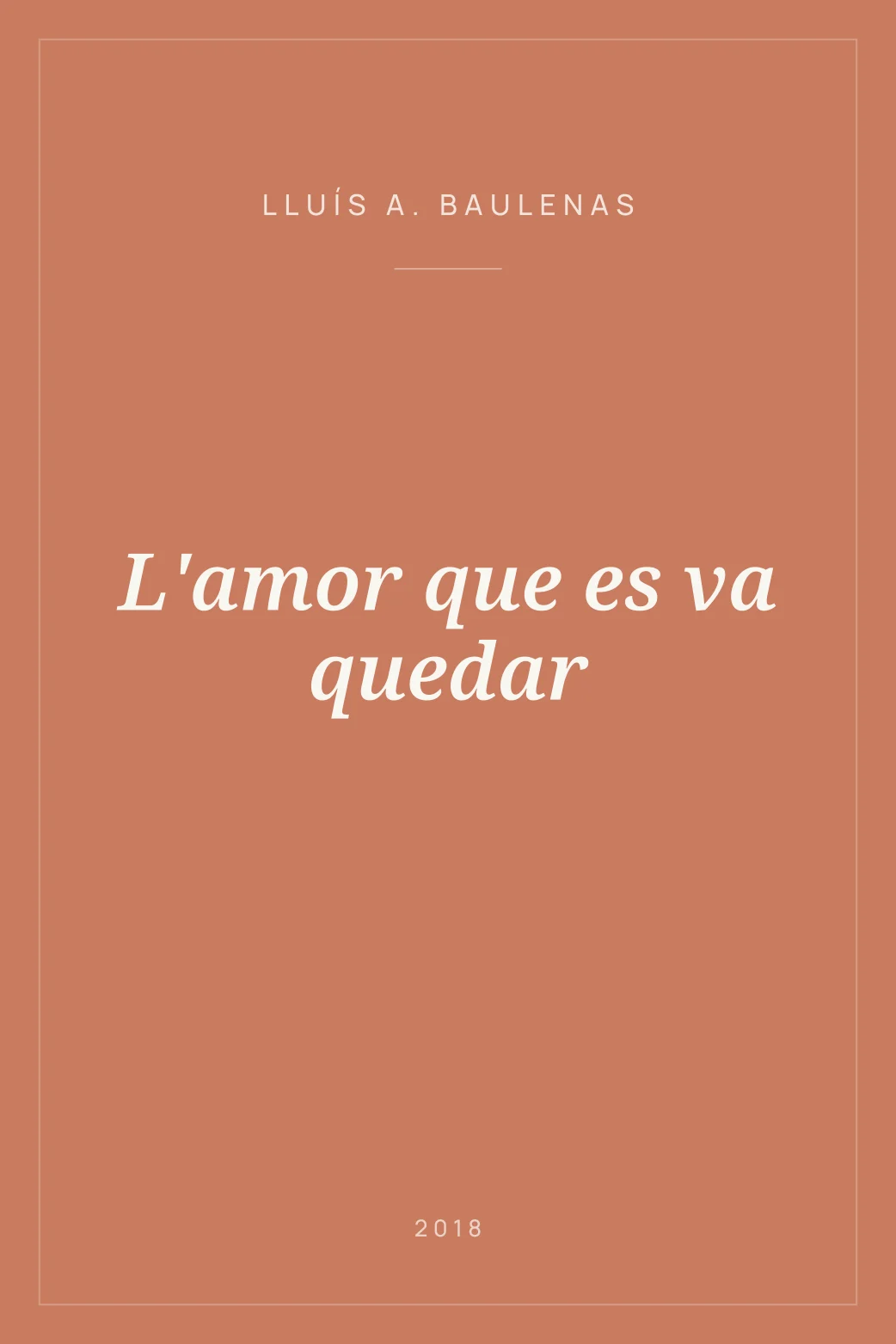 Portada de L'amor que es va quedar