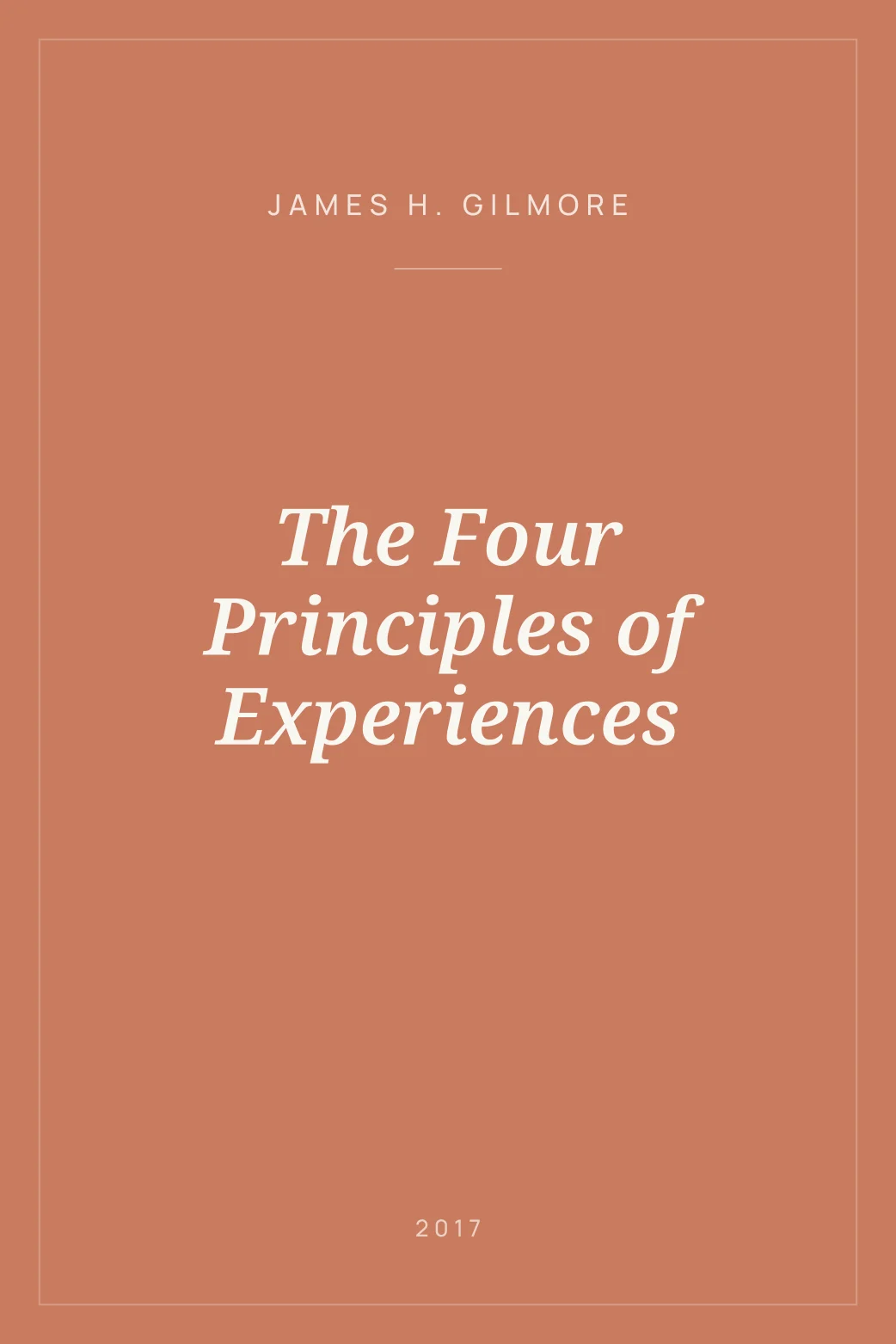 Portada de The Four Principles of Experiences