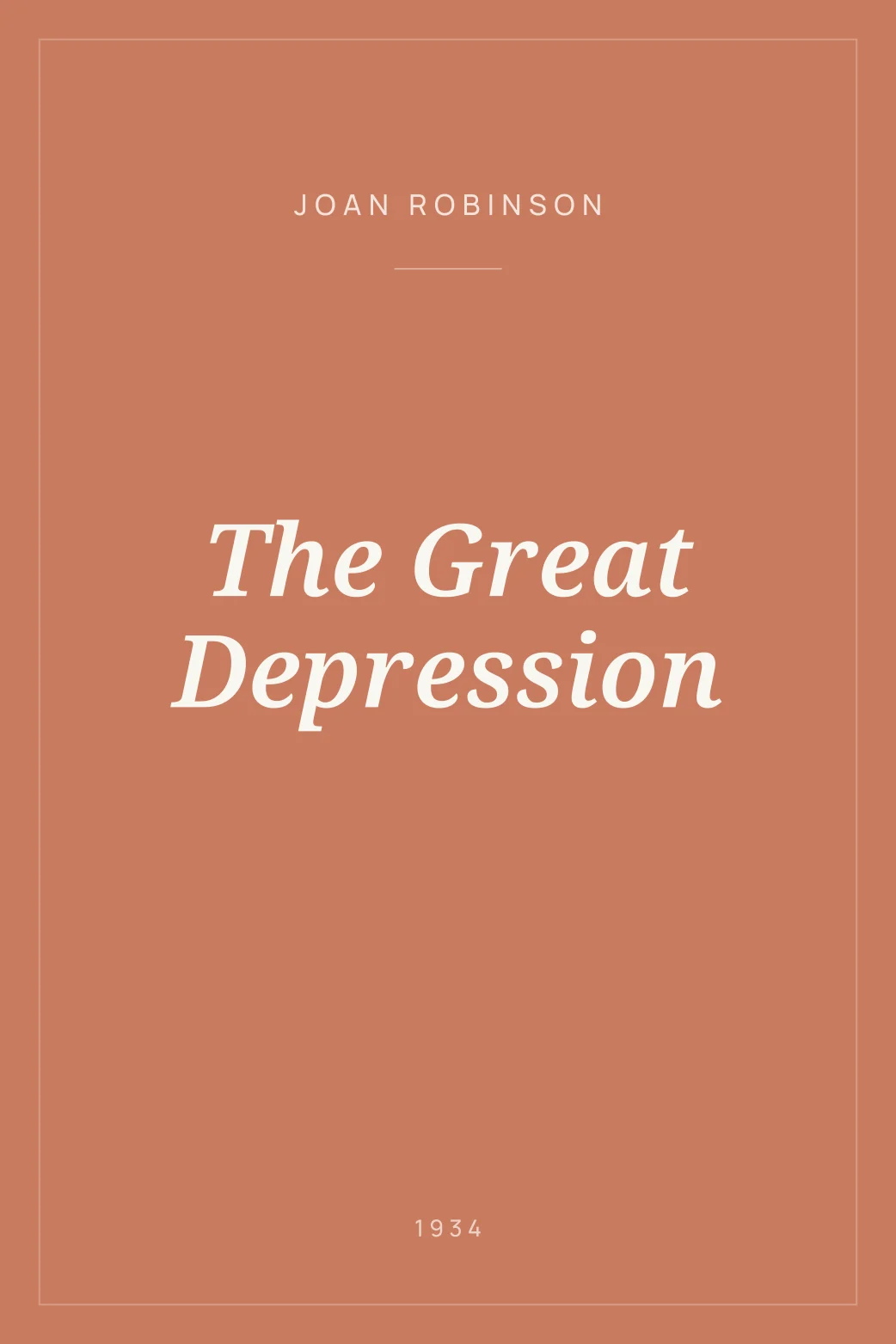 Portada de The Great Depression