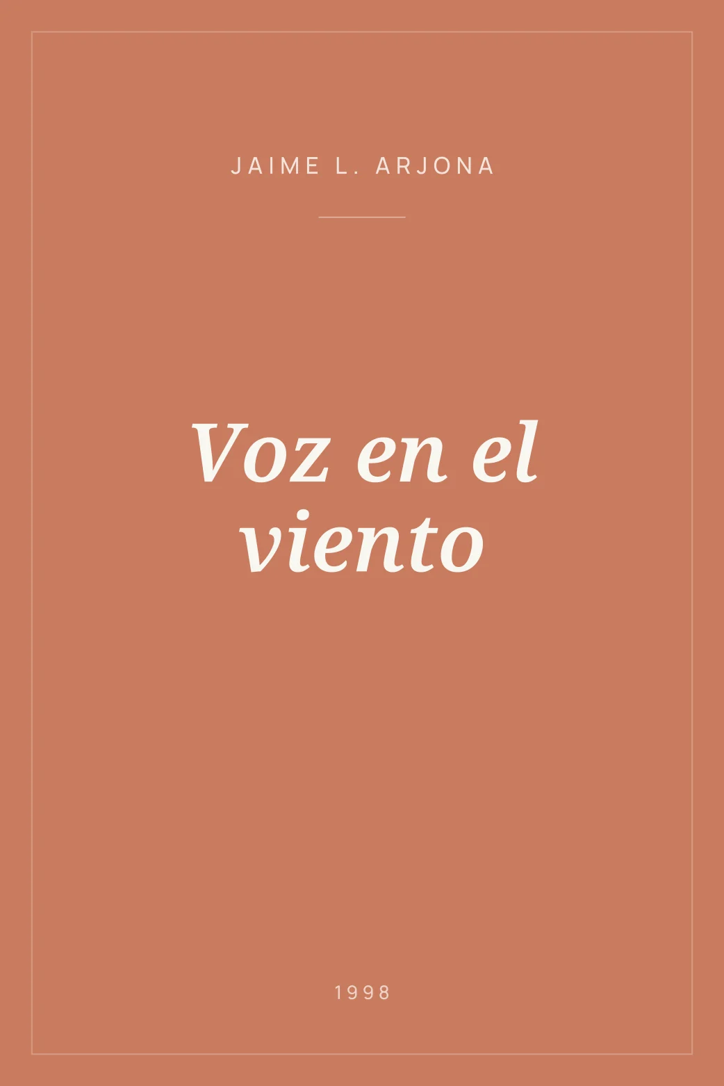 Portada de Voz en el viento