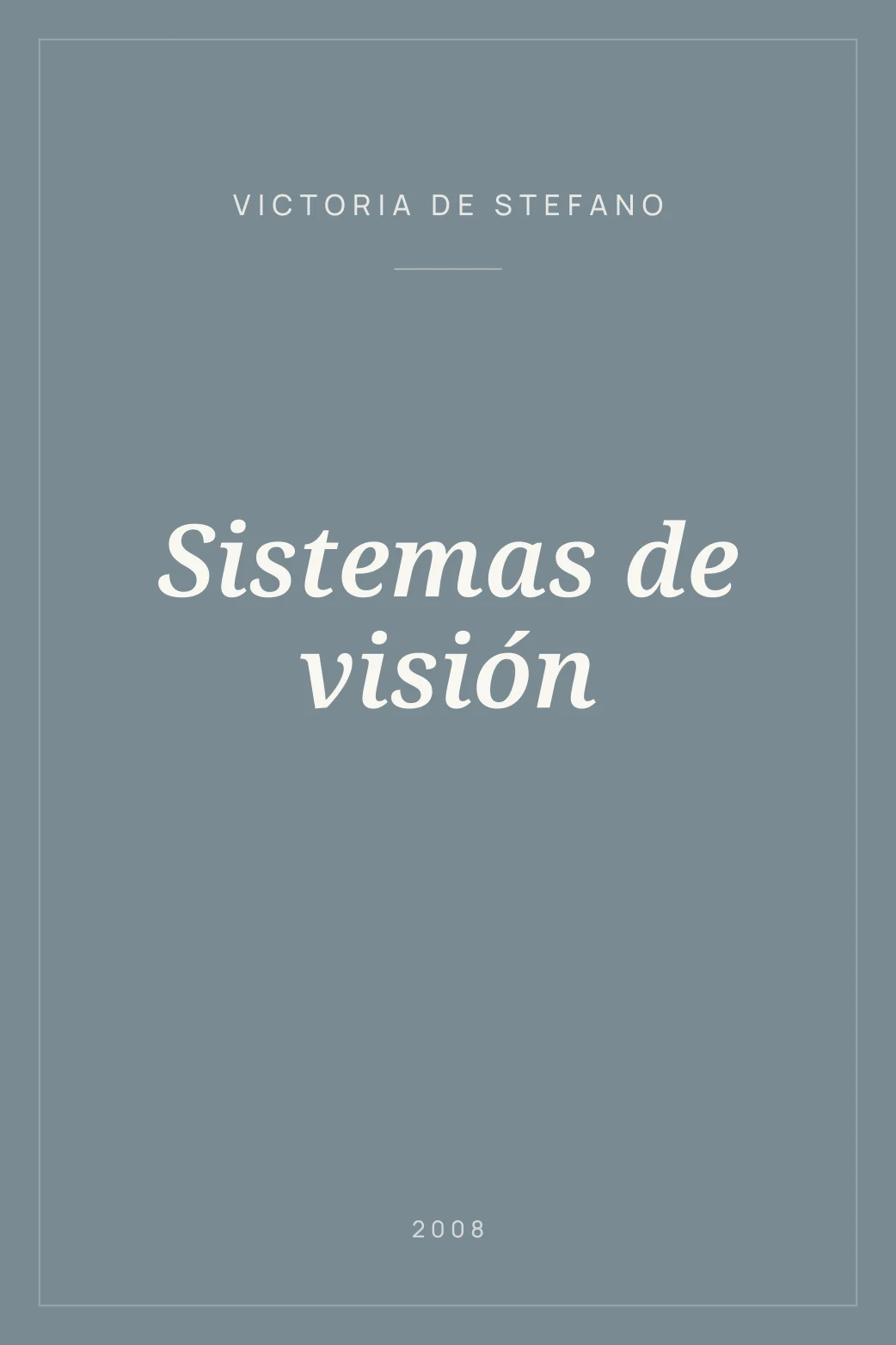 Portada de Sistemas de visión
