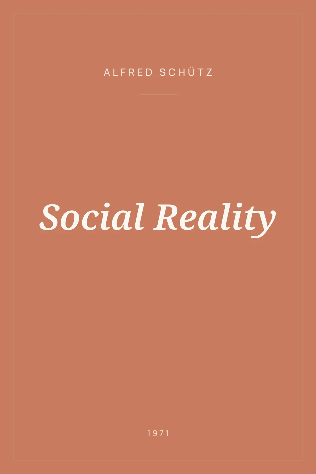 Portada de Social Reality