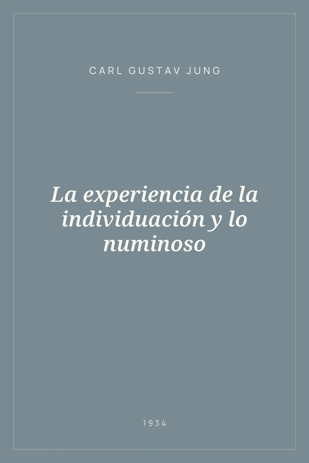 Portada de La experiencia de la individuación y lo numinoso