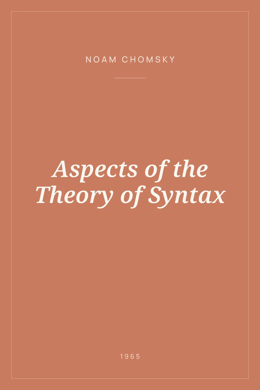Portada de Aspects of the Theory of Syntax