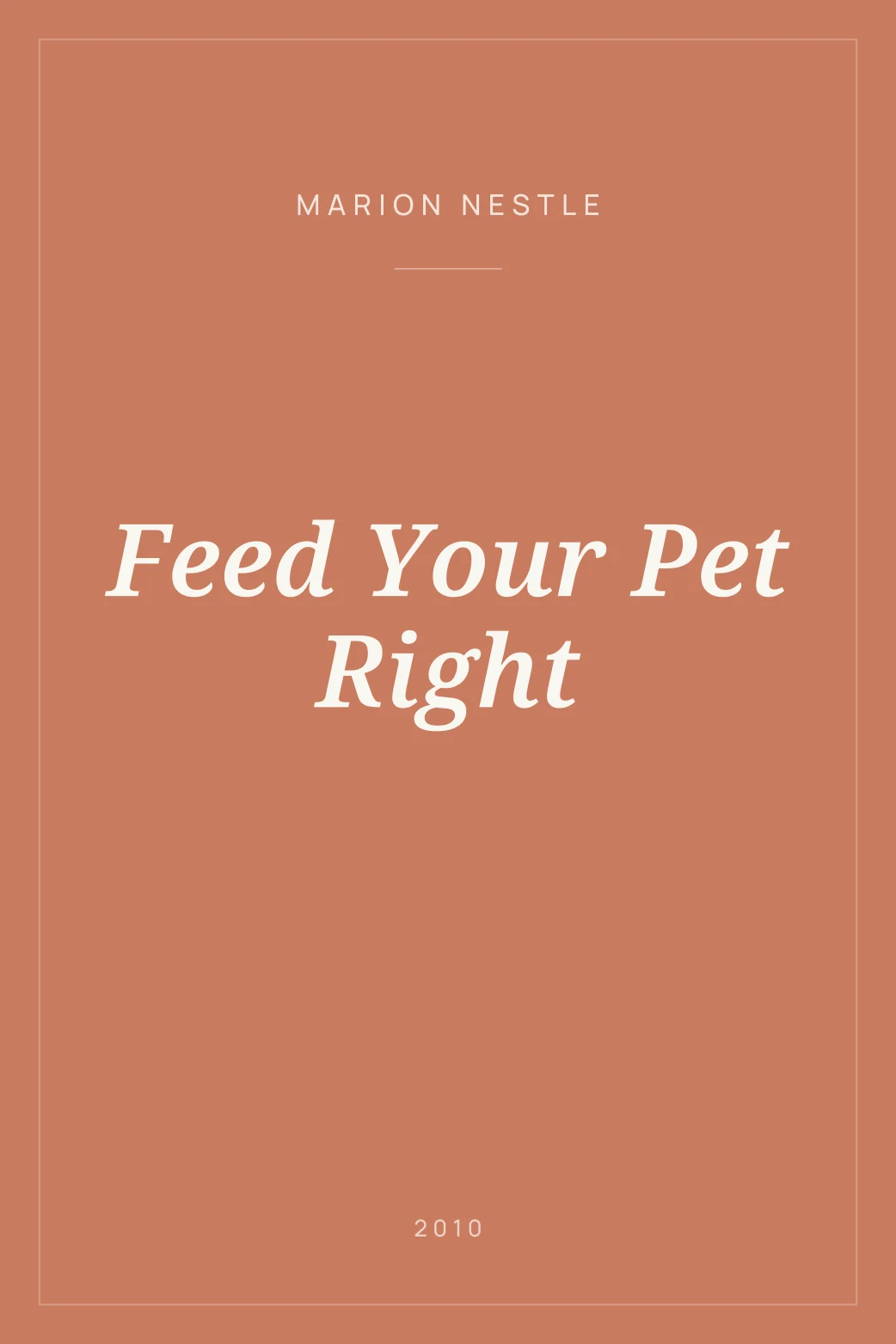 Portada de Feed Your Pet Right