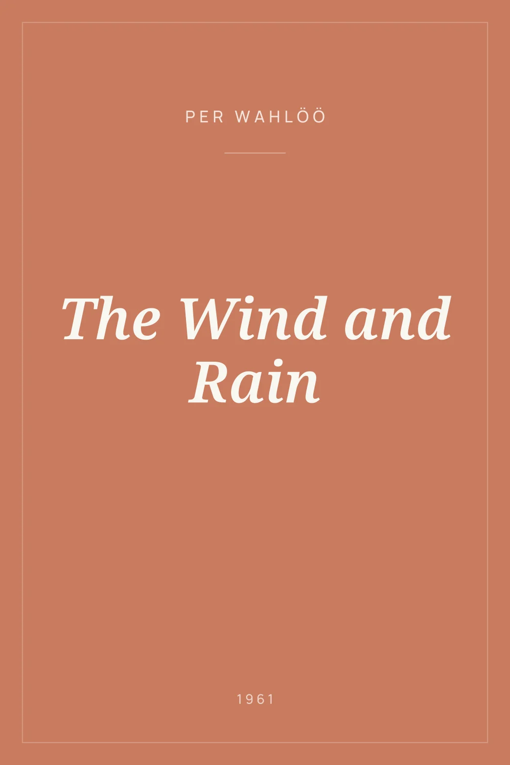 Portada de The Wind and Rain