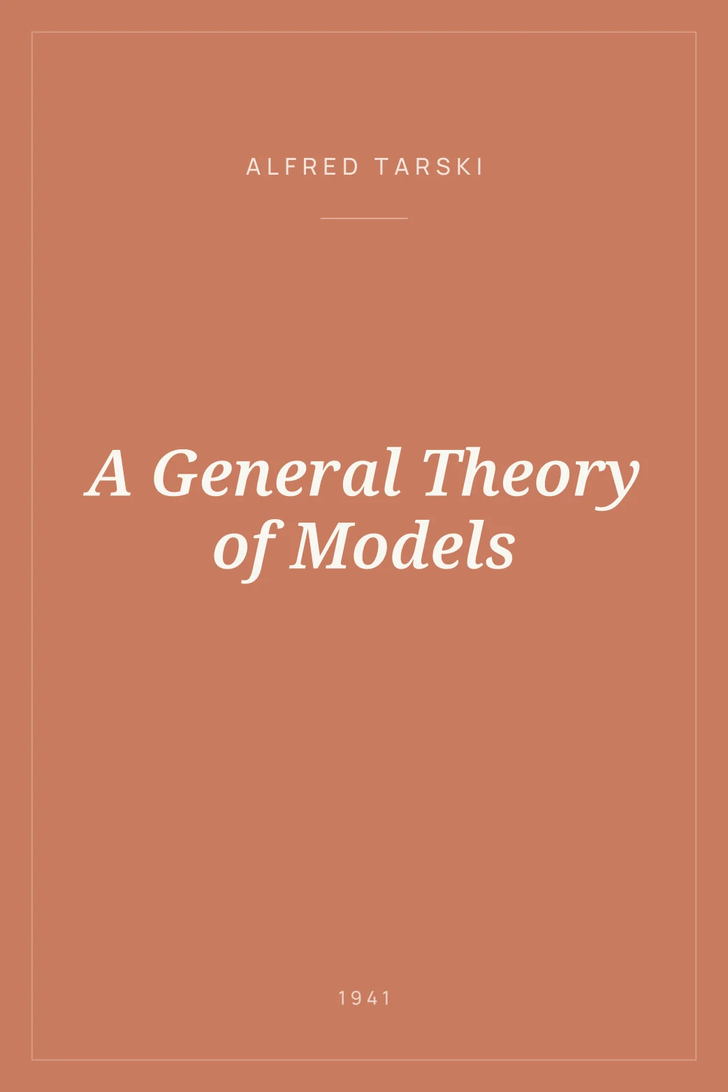 Portada de A General Theory of Models
