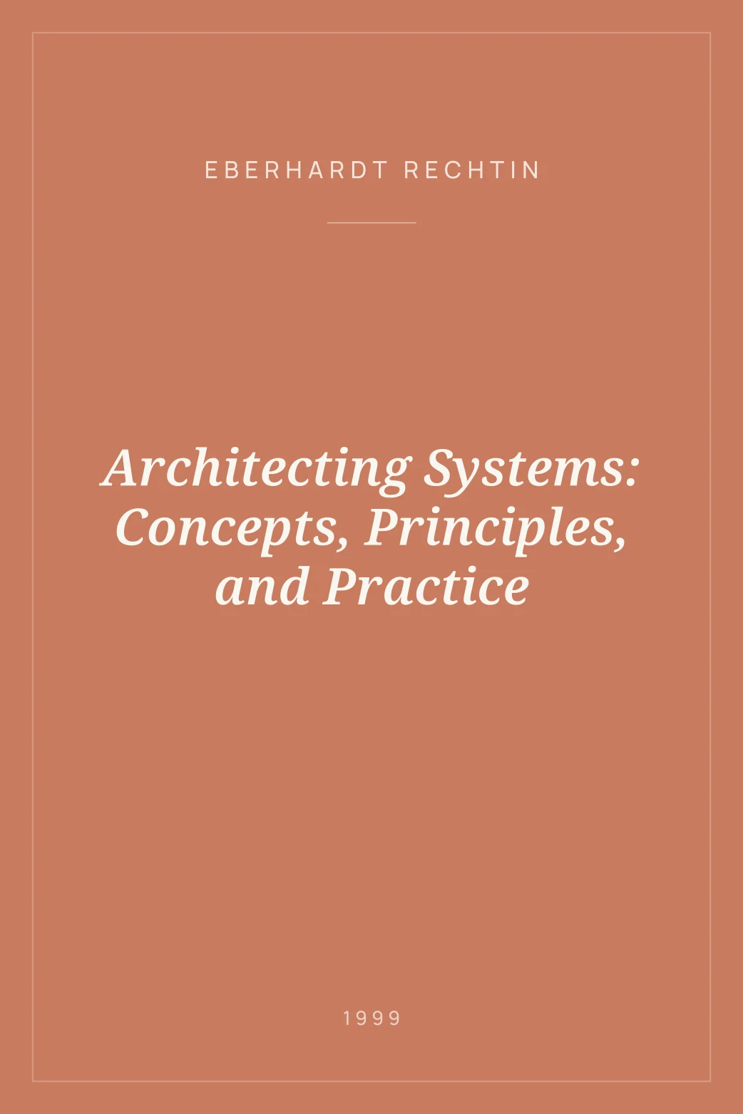 Portada de Architecting Systems: Concepts, Principles, and Practice